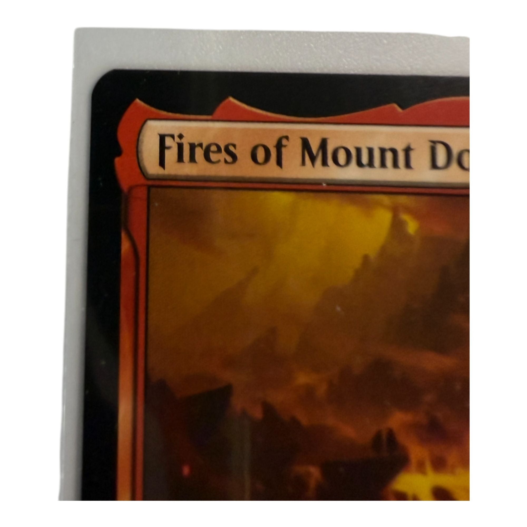 Close-up of Fires Of Mount Doom card title and artwork