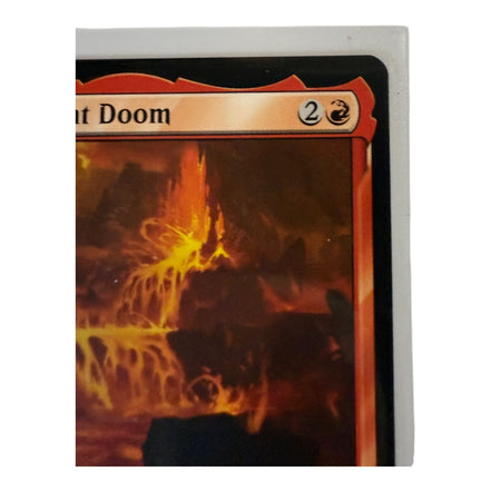 Close-up of Fires Of Mount Doom card mana cost and artwork