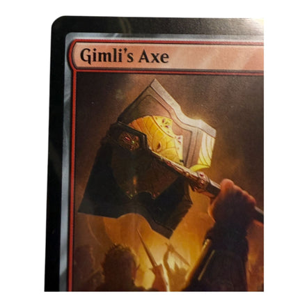 Close-up of Gimli's Axe card highlighting the axe illustration