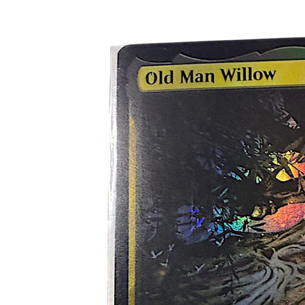 Close-up of Old Man Willow card text and abilities
