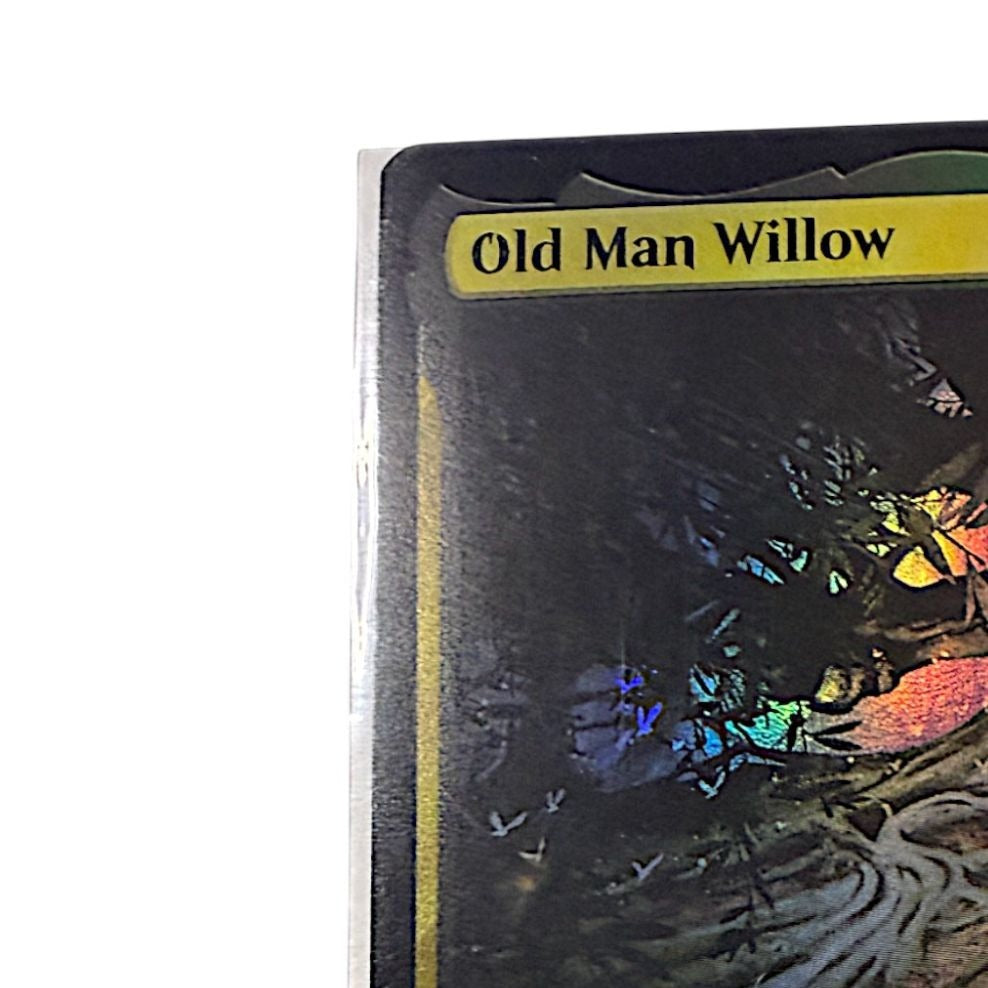 Close-up of Old Man Willow card text and abilities