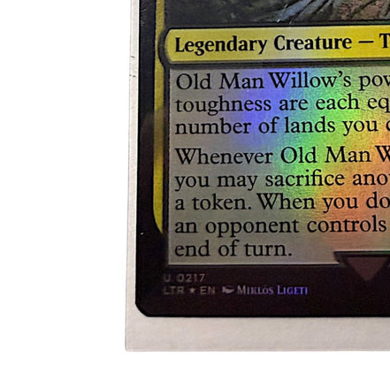 Bottom section of Old Man Willow card showing power and toughness