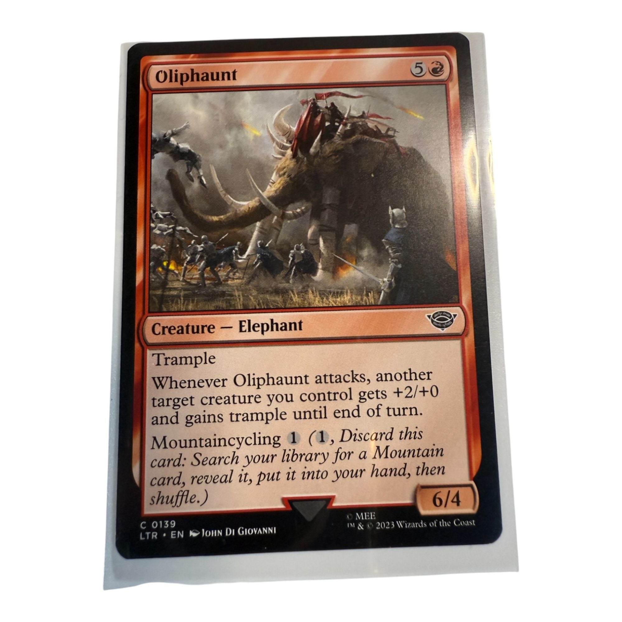 Magic The Gathering Oliphaunt MTG card featuring trample ability