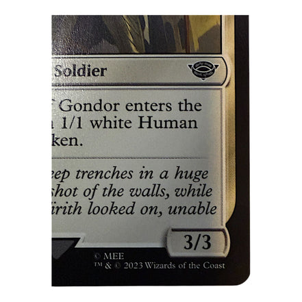 Close-up of Protector of Gondor card power and toughness