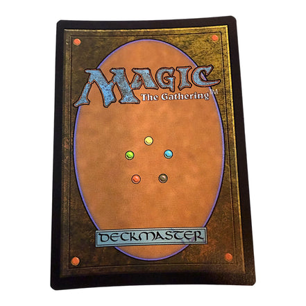 Back of a Magic: The Gathering card featuring the iconic deckmaster design.