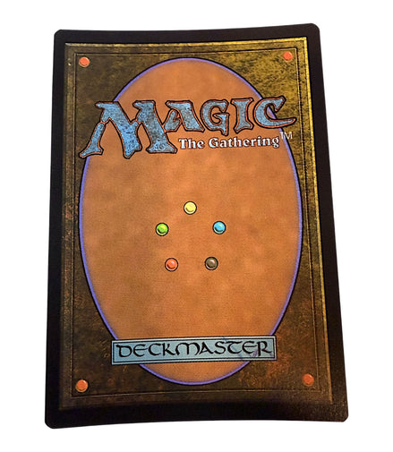 Back of a Magic: The Gathering card featuring the iconic deckmaster design.