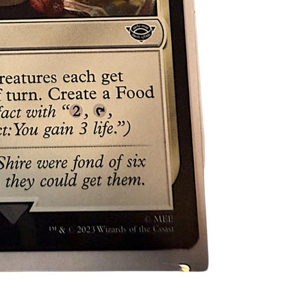 Magic The Gathering Second Breakfast Instant Card featuring a hobbit-themed breakfast scene