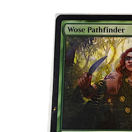 Close-up of Wose Pathfinder card text and abilities