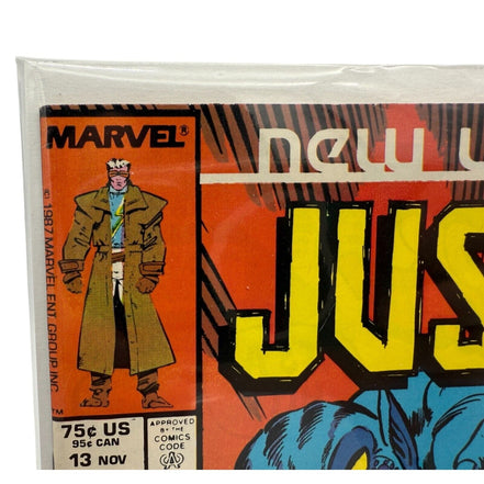 Marvel Justice Comic 13 1987 Tom Morgan Art Collectible – 1980s comics - Flip Side CollectiblesComicMarvel