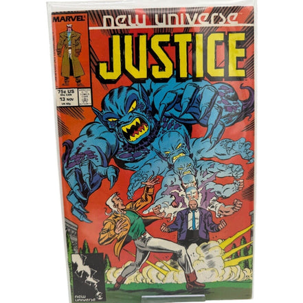Marvel Justice Comic 13 1987 Tom Morgan Art Collectible – 1980s comics - Flip Side CollectiblesComicMarvel
