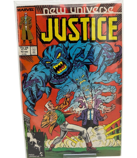 Marvel Justice Comic 13 1987 Tom Morgan Art Collectible – 1980s comics - Flip Side CollectiblesComicMarvel