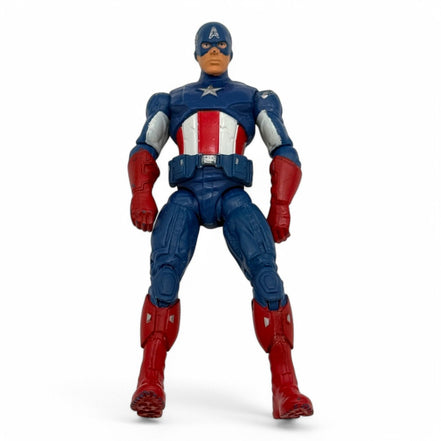 Captain America action figure in red, white, and blue costume