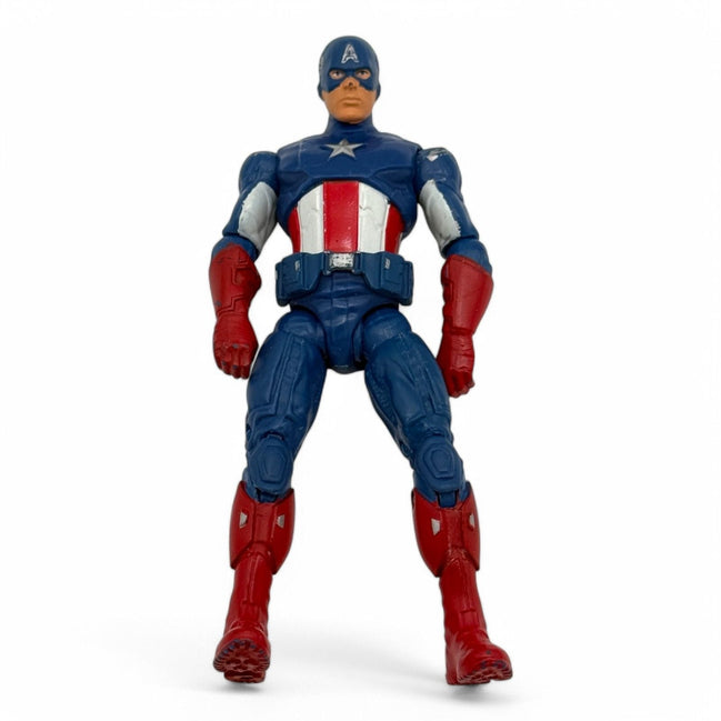 Captain America action figure in red, white, and blue costume