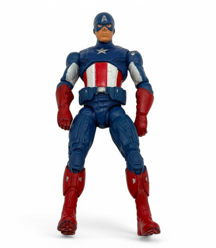 Captain America action figure in red, white, and blue costume