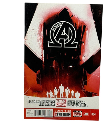 Marvel Avengers Vol. 4 comic book cover featuring artwork by Jonathan Hickman and Rick Magyar