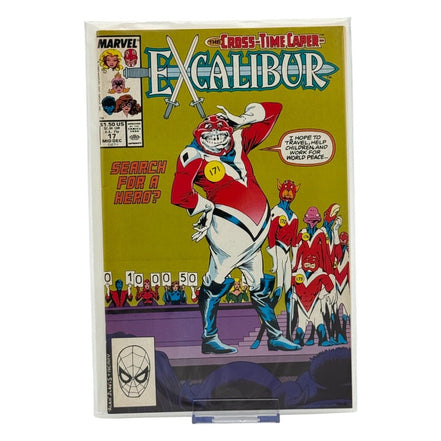 Marvel Excalibur #17 comic book cover featuring Cross-Time Caper storyline
