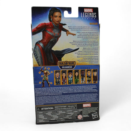Back view of Marvel Legends Makkari action figure packaging