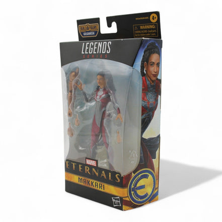 Close-up of Marvel Legends Makkari Eternals action figure packaging