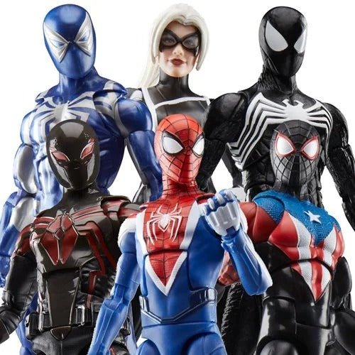 Marvel Legends Spider-Man Gamerverse action figures in various poses