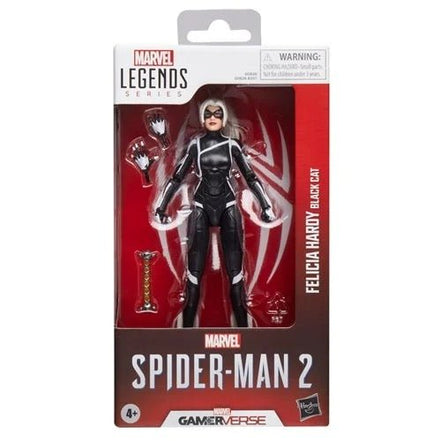 Marvel Legends Spider-Man 2 Black Cat action figure in dynamic pose