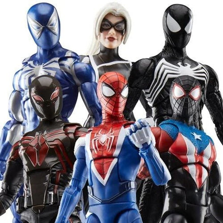 Marvel Legends Spider-Man Gamerverse action figures in various poses