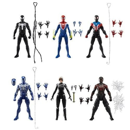 Marvel Legends Spider-Man action figures with accessories