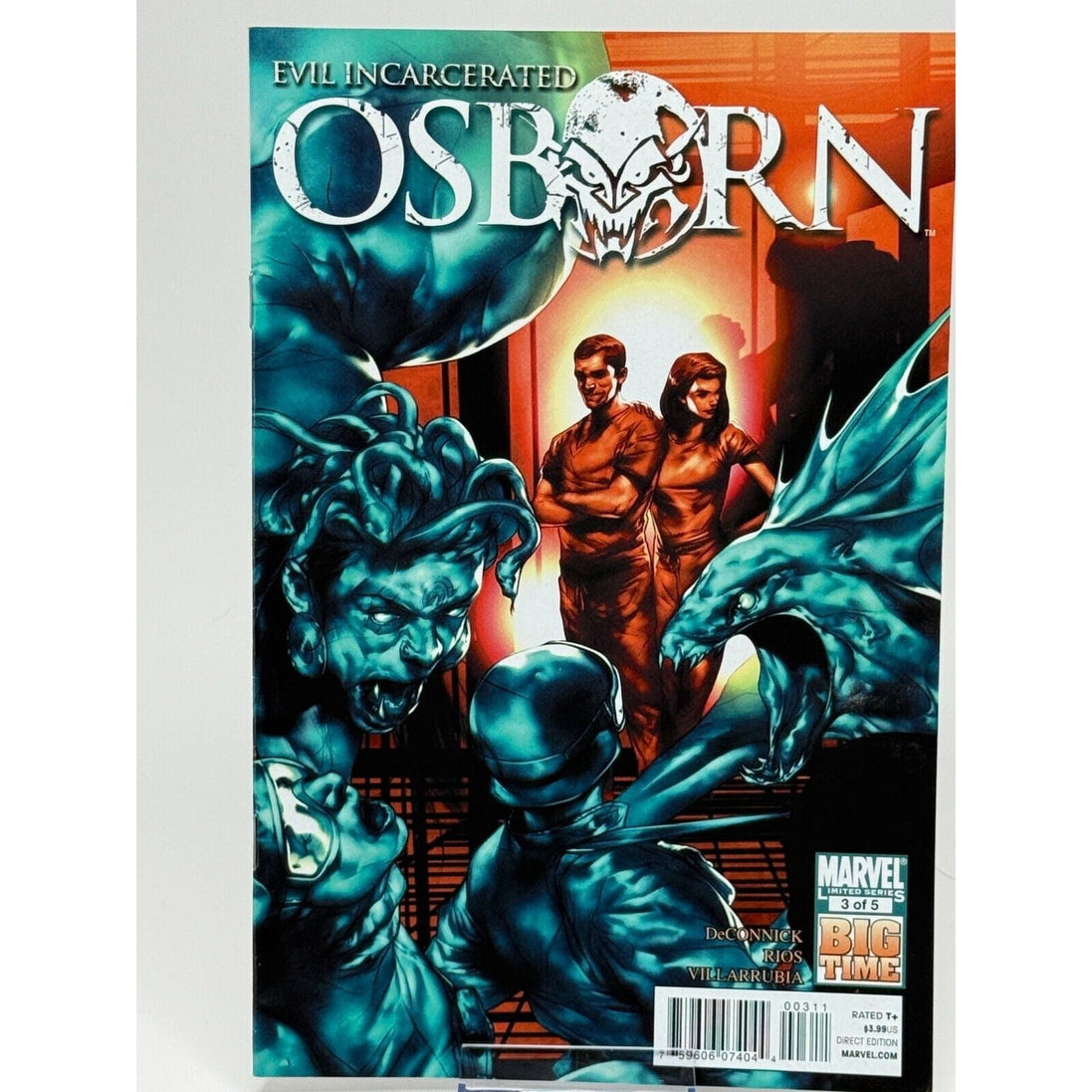 Cover of Marvel Osborn Evil Incarcerated #3 featuring Norman Osborn and characters in dynamic poses
