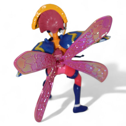 Back view of Marvel Spider-Man Spider Force Wasp action figure with detachable wings
