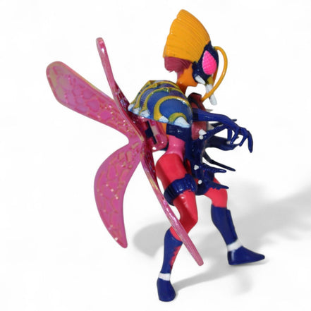 Side view of Marvel Spider-Man Spider Force Wasp action figure showing detailed design
