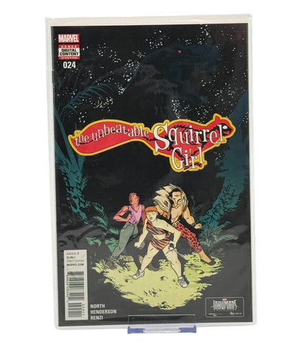 Marvel Unbeatable Squirrel Girl #24 comic book cover featuring characters in a forest setting