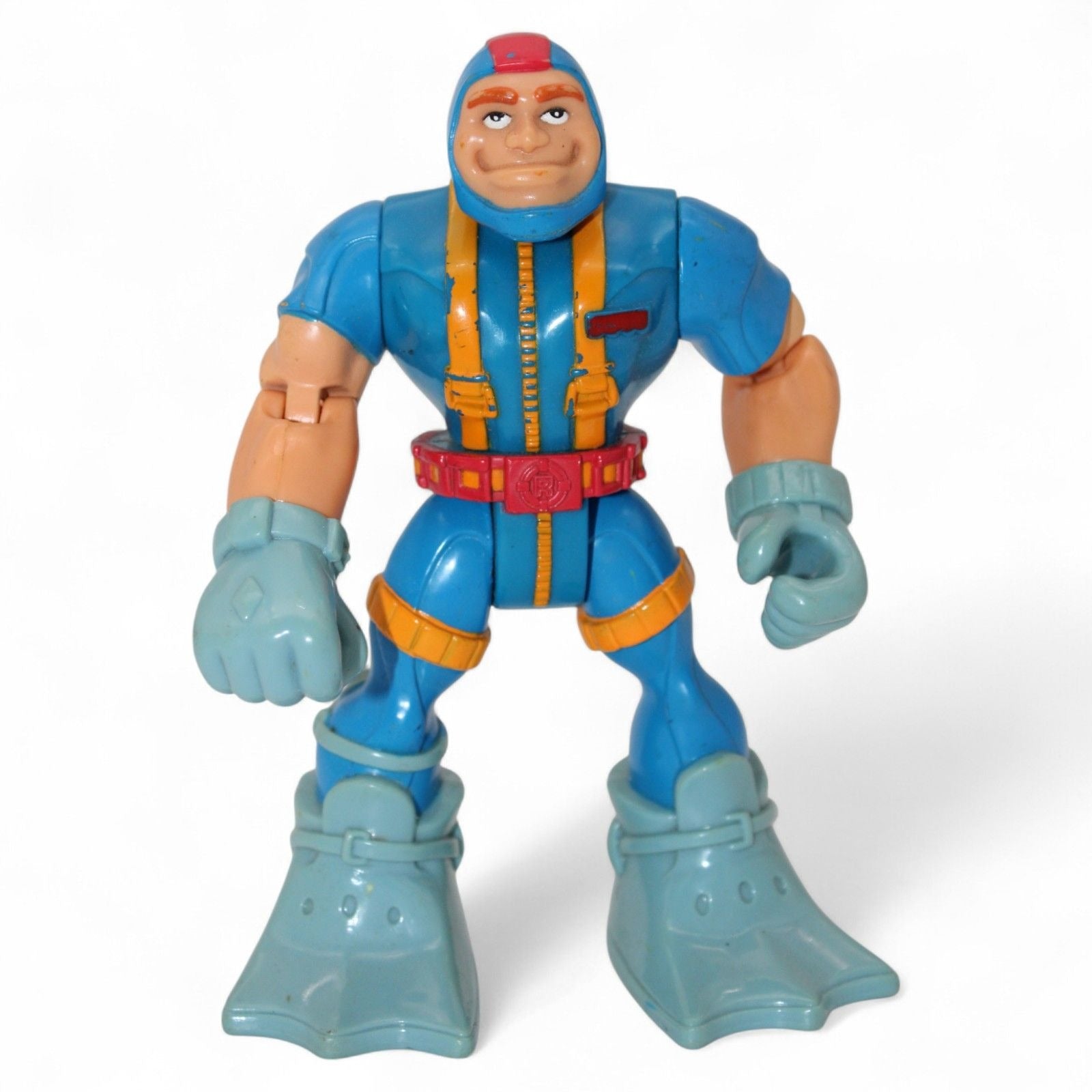 Mattel Rescue Heroes figure in blue with flippers