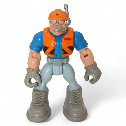 Mattel Rescue Heroes figure in orange and blue with helmet