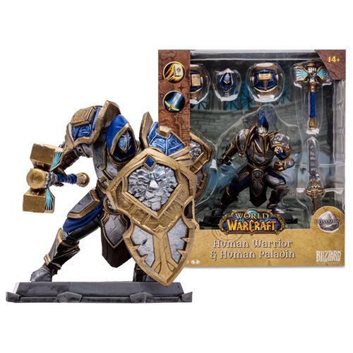 McFarlane Toys World of Warcraft 1:12 Posed Figure - Select Figure(s) - Flip Side CollectiblesAction & Toy FiguresToyShnipHuman Paladin Warrior (Common)