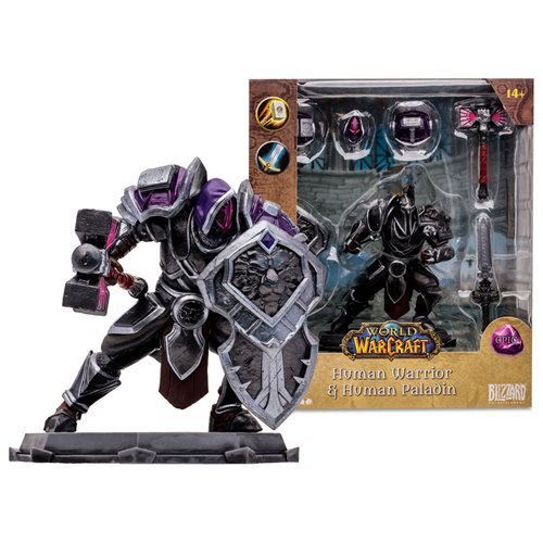 McFarlane Toys World of Warcraft 1:12 Posed Figure - Select Figure(s) - Flip Side CollectiblesAction & Toy FiguresToyShnipHuman Paladin Warrior (Epic)