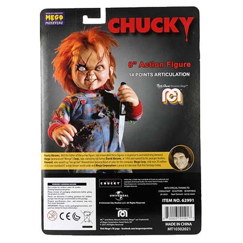 Mego Action Figure 8 Inch Chucky - Select Figure(s) - Flip Side CollectiblesAction & Toy FiguresToyShnipChucky (packaging may vary)