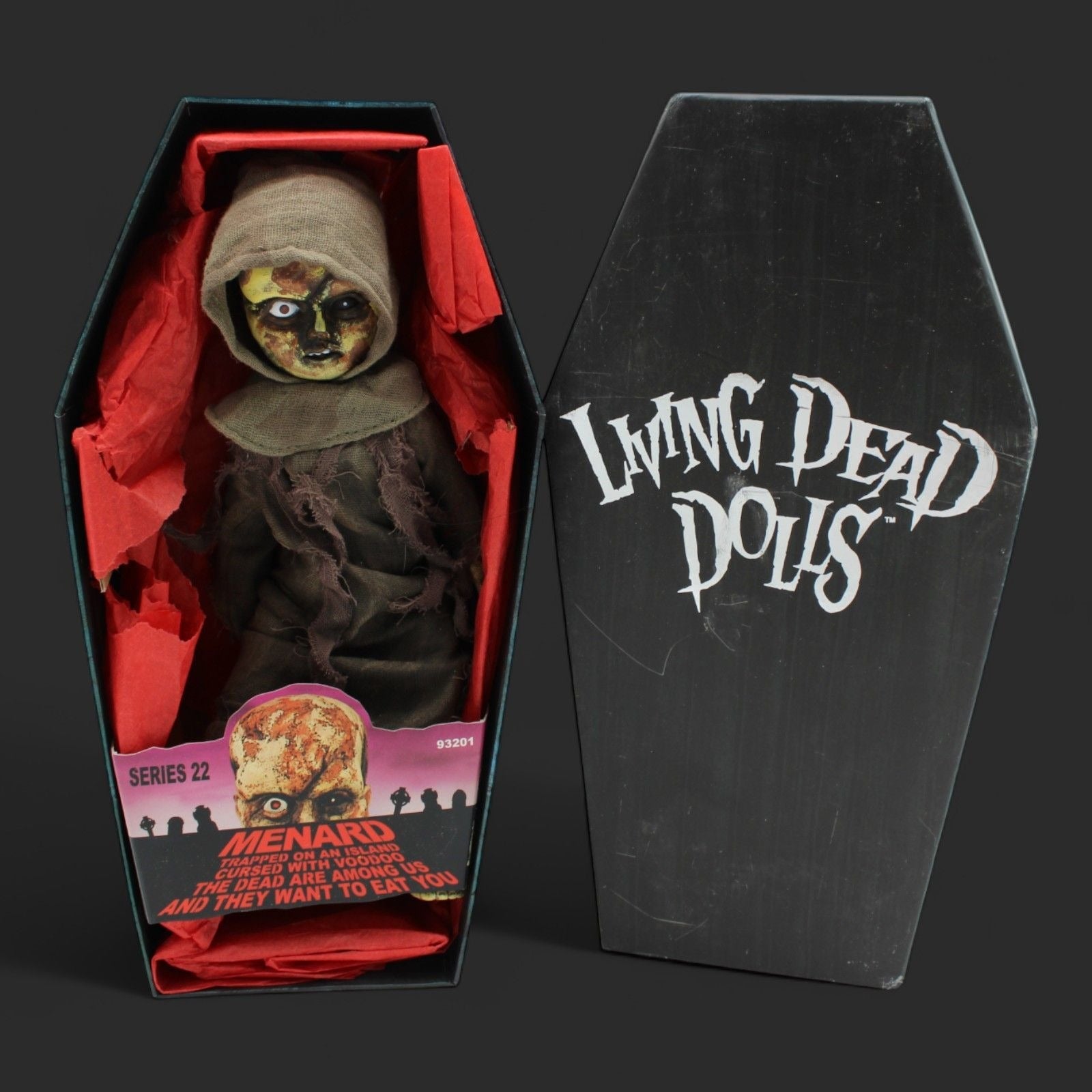 Menard Zombie Doll in a coffin box from Living Dead Dolls Series 22
