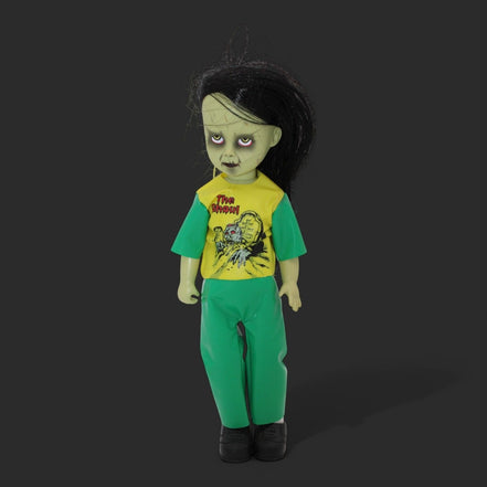 Gabriella Living Dead Doll in green outfit with black hair, front view