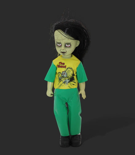 Gabriella Living Dead Doll in green outfit with black hair, front view