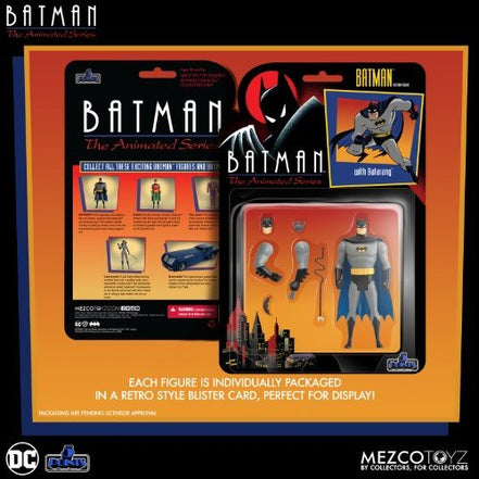 Batman with gas mask from Mezco Toyz's DC Batman: The Animated Series