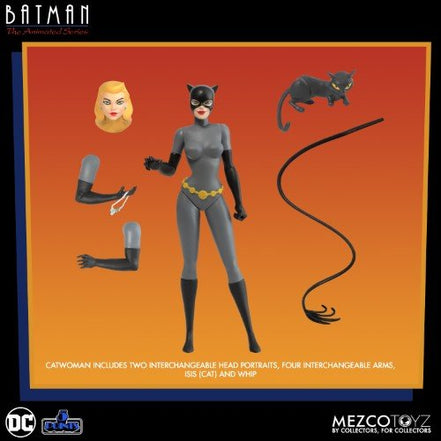 Catwoman figure with accessories from Mezco Toyz's DC Batman: The Animated Series