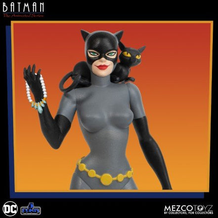 Robin figure with accessories from Mezco Toyz's DC Batman: The Animated Series