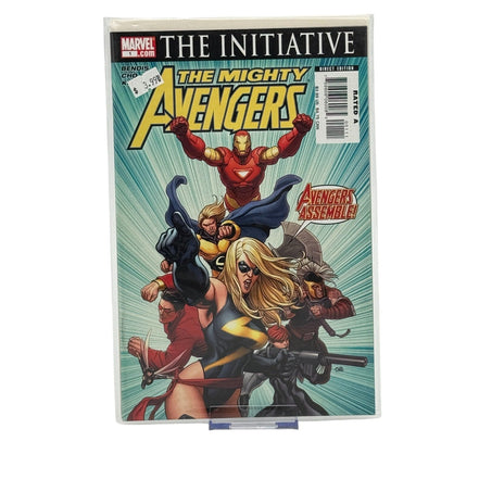 The Mighty Avengers #1 comic cover featuring Iron Man and Thor from 2007