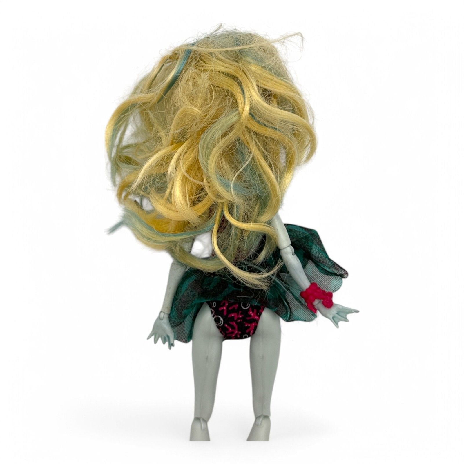 Back view of Lagoona Blue Doll's hair and outfit