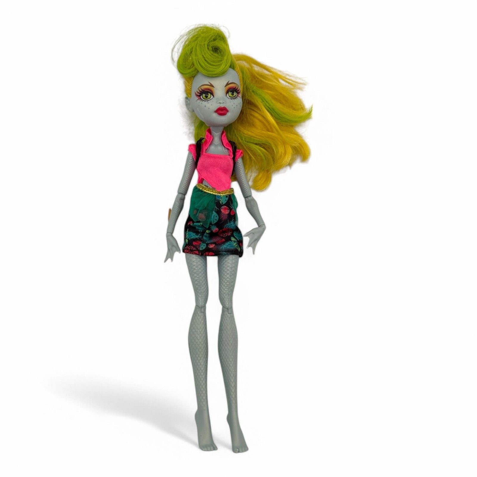 Monster High Lagoonafire Fusion Doll with green skin and yellow hair