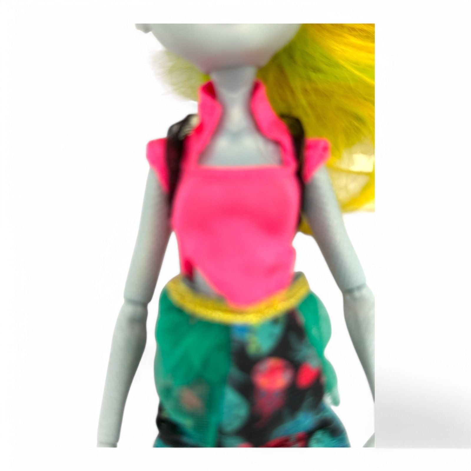Monster High Lagoonafire Fusion Doll with green skin and yellow hair