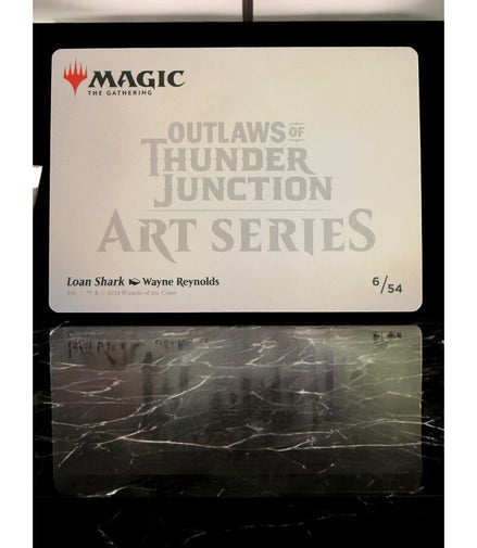 Back view of MTG Art Series Loan Shark card #6/54