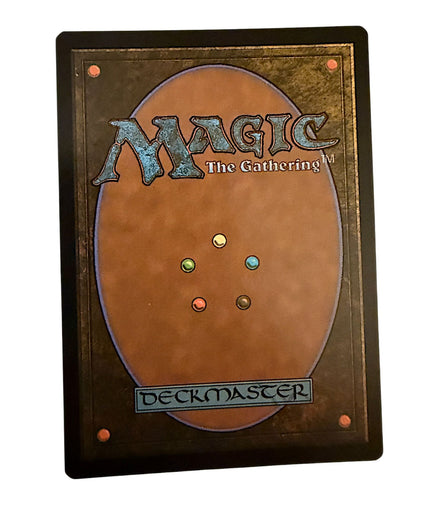Back of the Magic: The Gathering card showing the Deckmaster logo.