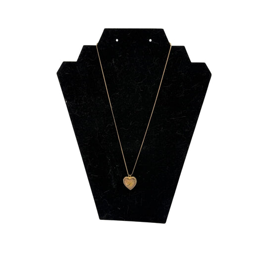 Vintage 10K Gold-Filled Heart Locket Necklace With 18" Chain & Engraved Arrow Design