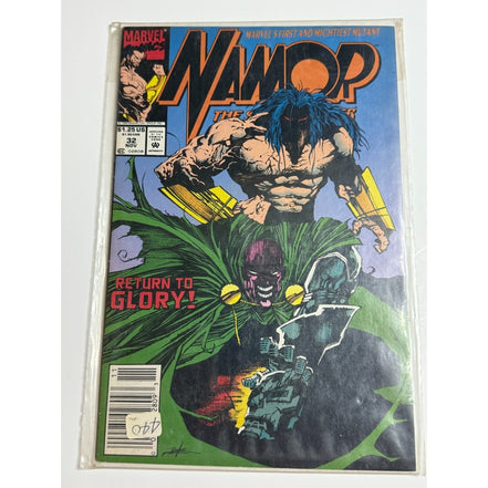 Cover of Namor the Sub-Mariner #32 featuring Namor in action