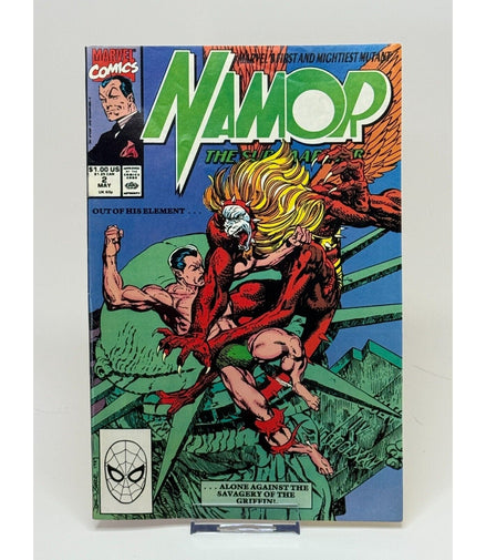 Namor the Sub-Mariner Issue #2 comic book cover featuring Namor battling the Griffin